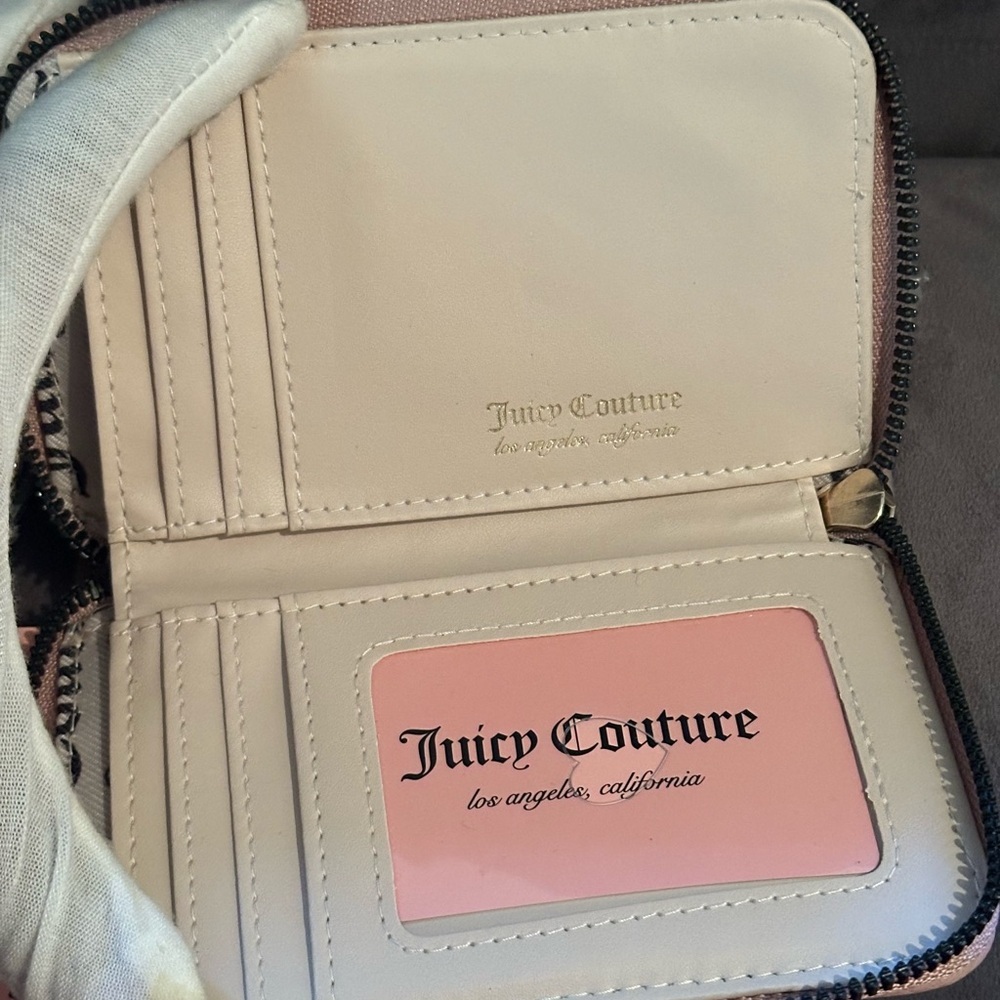 NWT Juicy Couture Liquorice dusty blush Multicompartment Bifold Wallet - Picture 9 of 12
